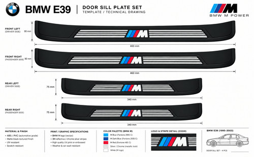 Bmw e39 door sill covers - sill,